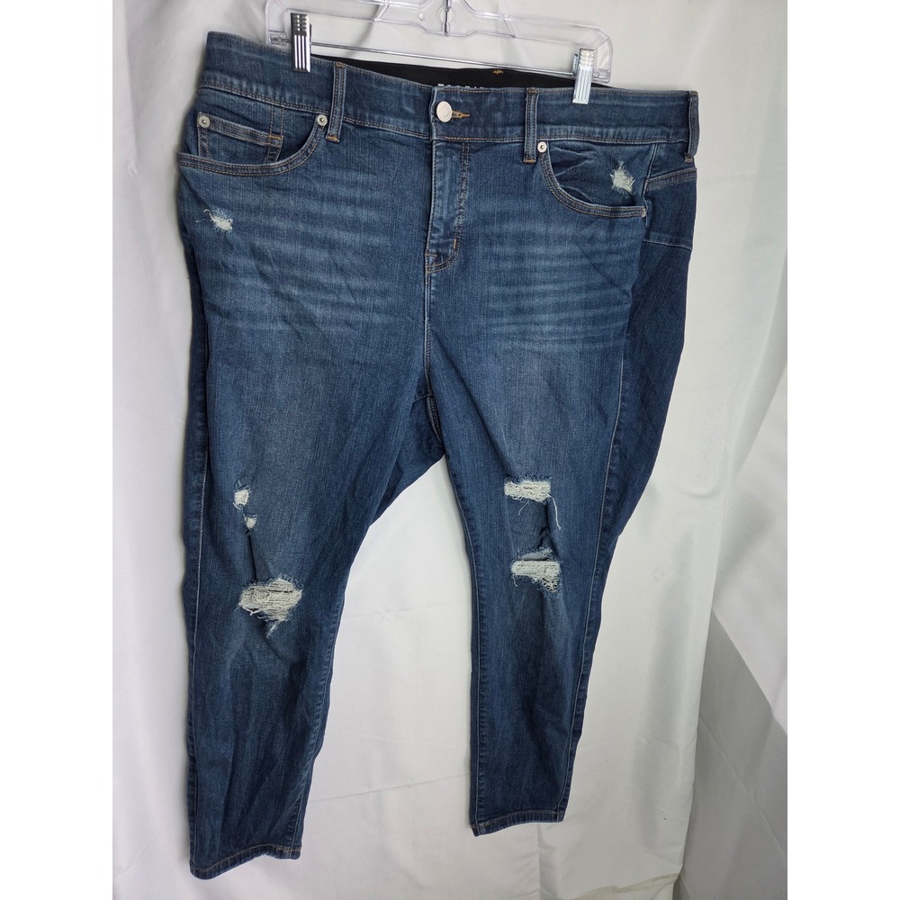 Torrid Bombshell Skinny Jeans Womens  Blue Medium Wash Skinny High Rise